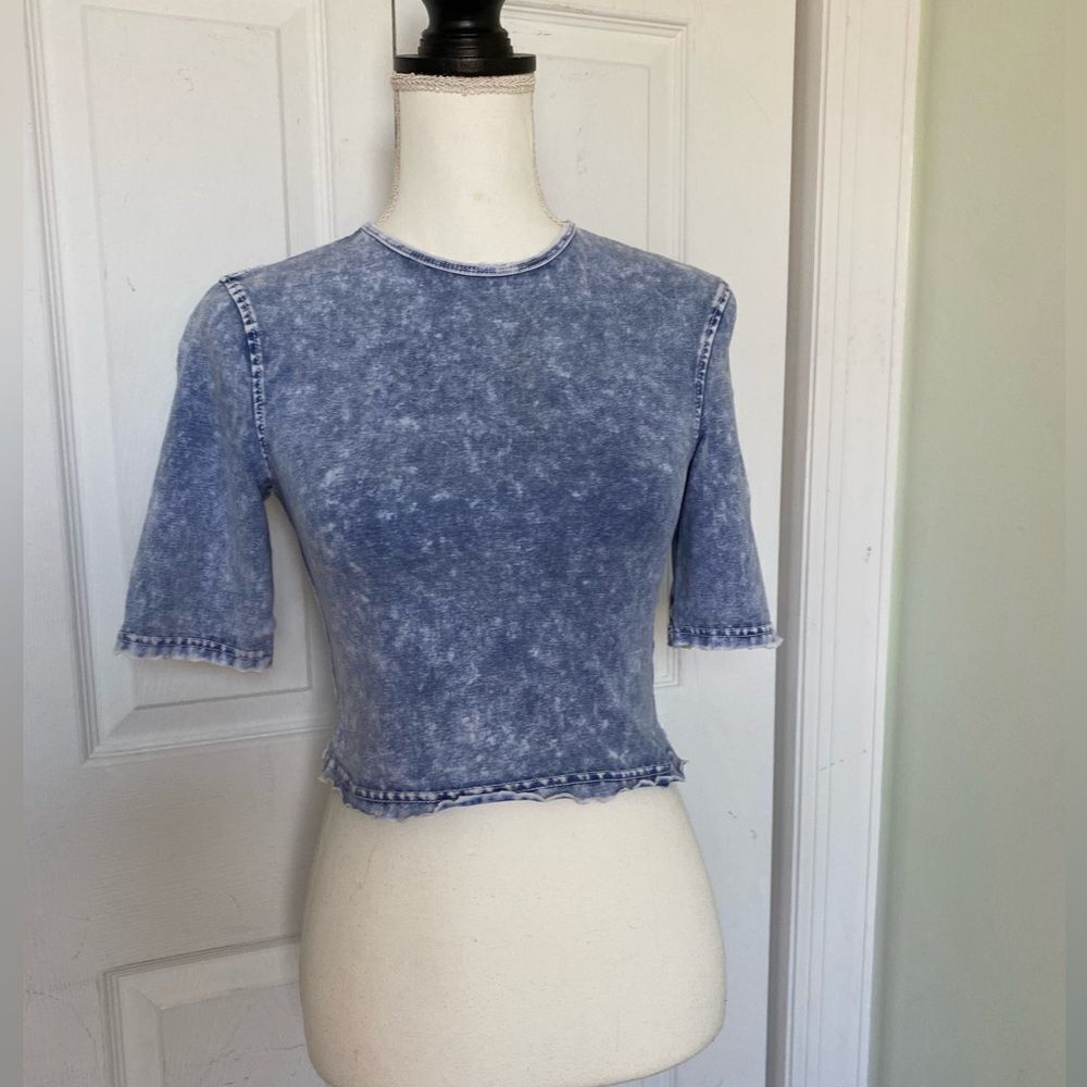 Weekday Brand Swedish Distressed Denim Tee